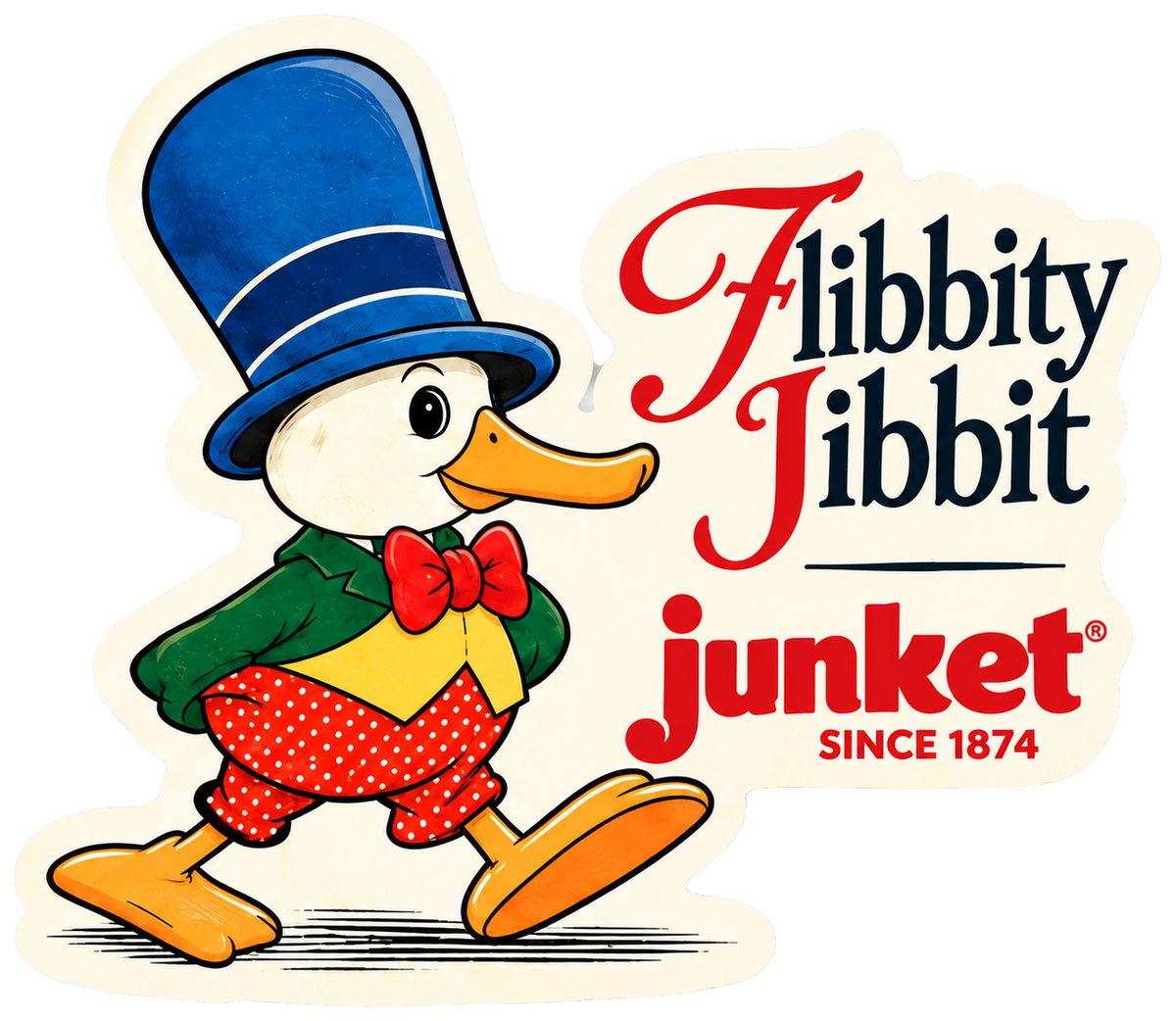 Flibbity Jibbit Retro Collectible Vinyl Sticker